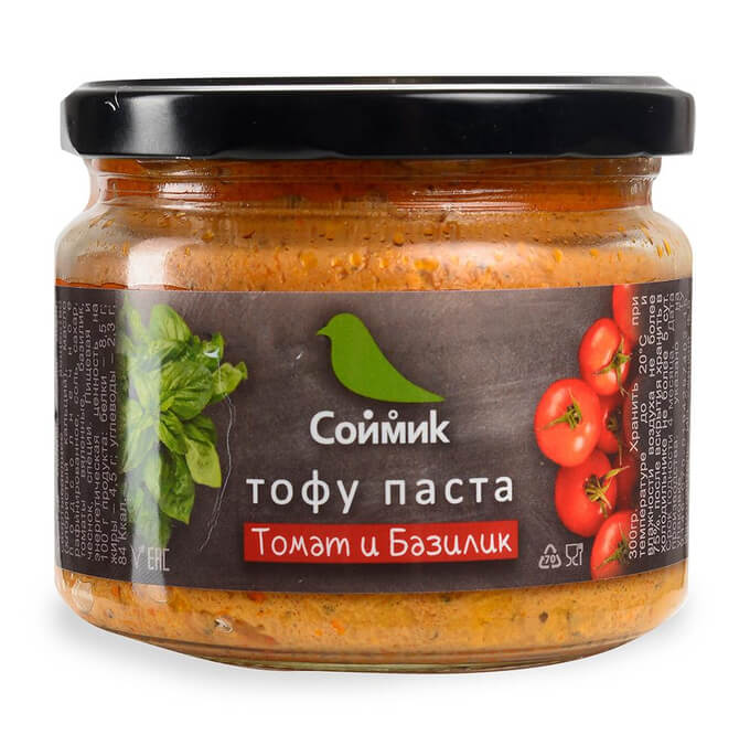 Тофу паста томат и базилик, 300 г, Соймик