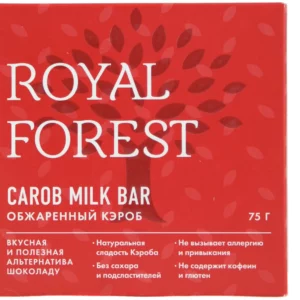 Шоколад молочный из кэроба обжаренного, ROYAL FOREST, 75г