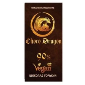 Горький шоколад 100%, 50 г,Choko Dragon