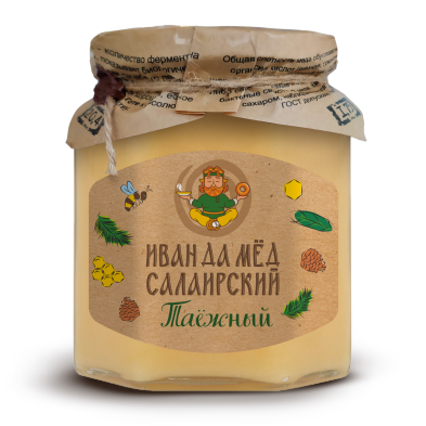 Мёд салаирский таежный, 250г (стекло), Иван Да