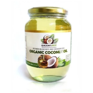 Кокосовое масло рафинированное органическое, 500 мл, QUEZON'S BEST