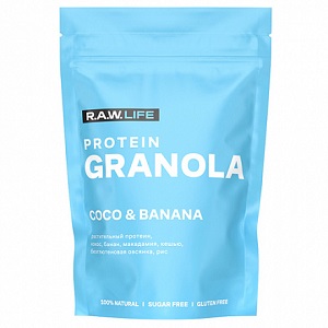 Гранола кокос-банан, 220 г, Raw Life