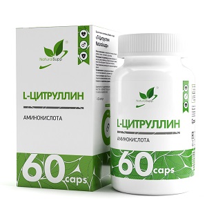 Л-Цитруллин, 550 мг, 60 кап, NaturalSupp